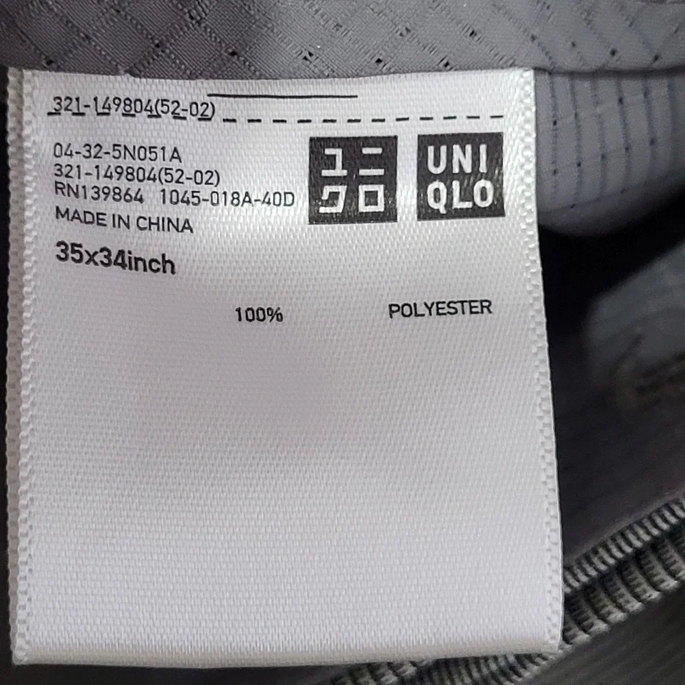 Uniqlo Kando Pants Men 35x34 Grey Glen Plaid Performance Dress Trousers Slim Fit